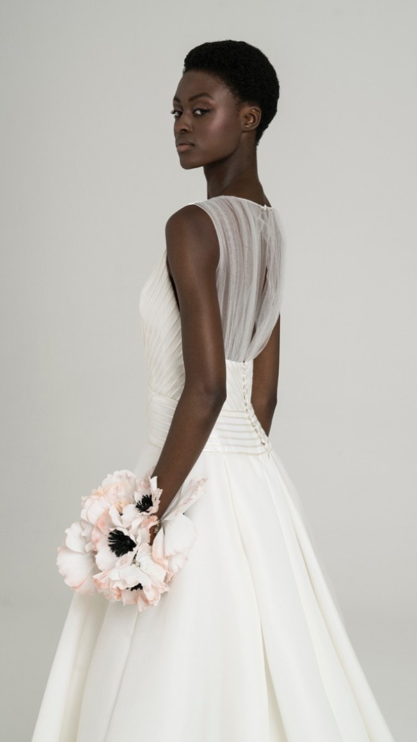 Sheer back gown Estelle Peter Langner