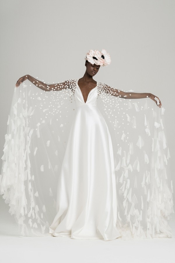 Nuvola Peter Langner Cape Wedding Dress