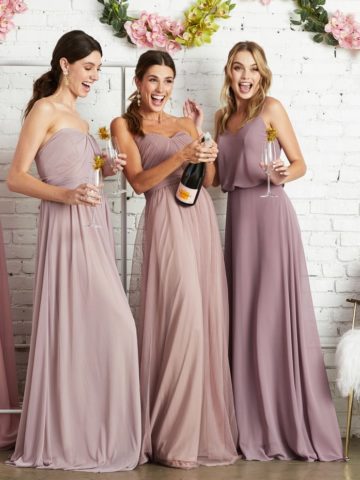 Affordable pink bridesmaid dresses