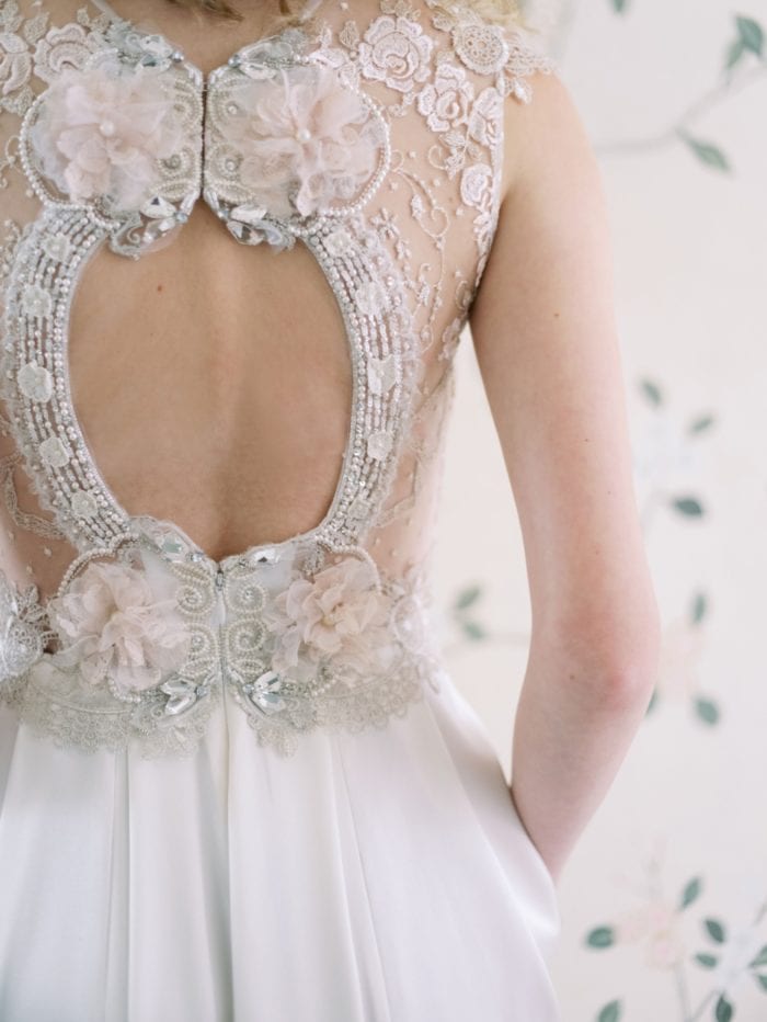 Statement keyhole back Nera by Claire Pettibone 2020