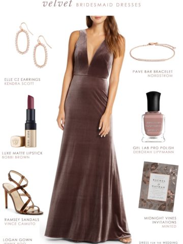 Velvet Bridesmaid Dress