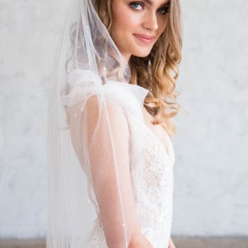 Pearl wedding veil