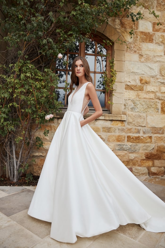 Ballgown wedding dress with pockets