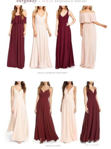 Long burgundy Dress for wedding