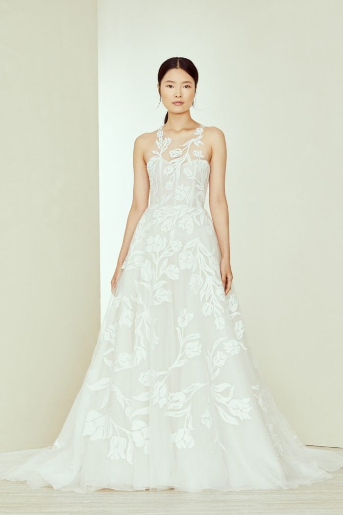 Lace illusion ballgown by Amsale