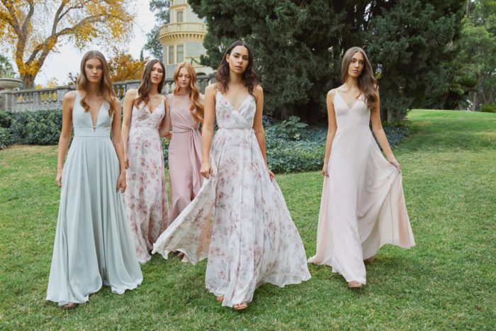 Floral spring bridesmaid dresses