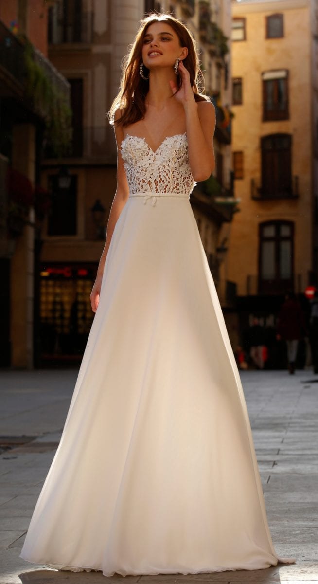 Strapless jolie bridal gown