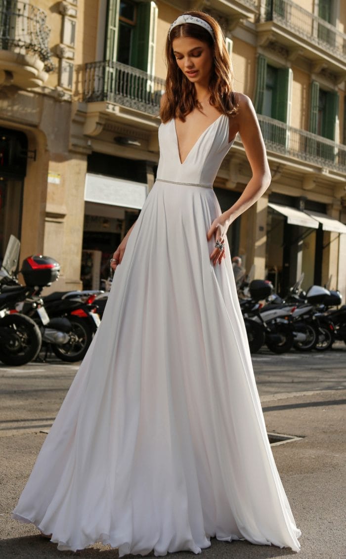 V neck bridal gown | Affordable bridal gown | jolie bridal