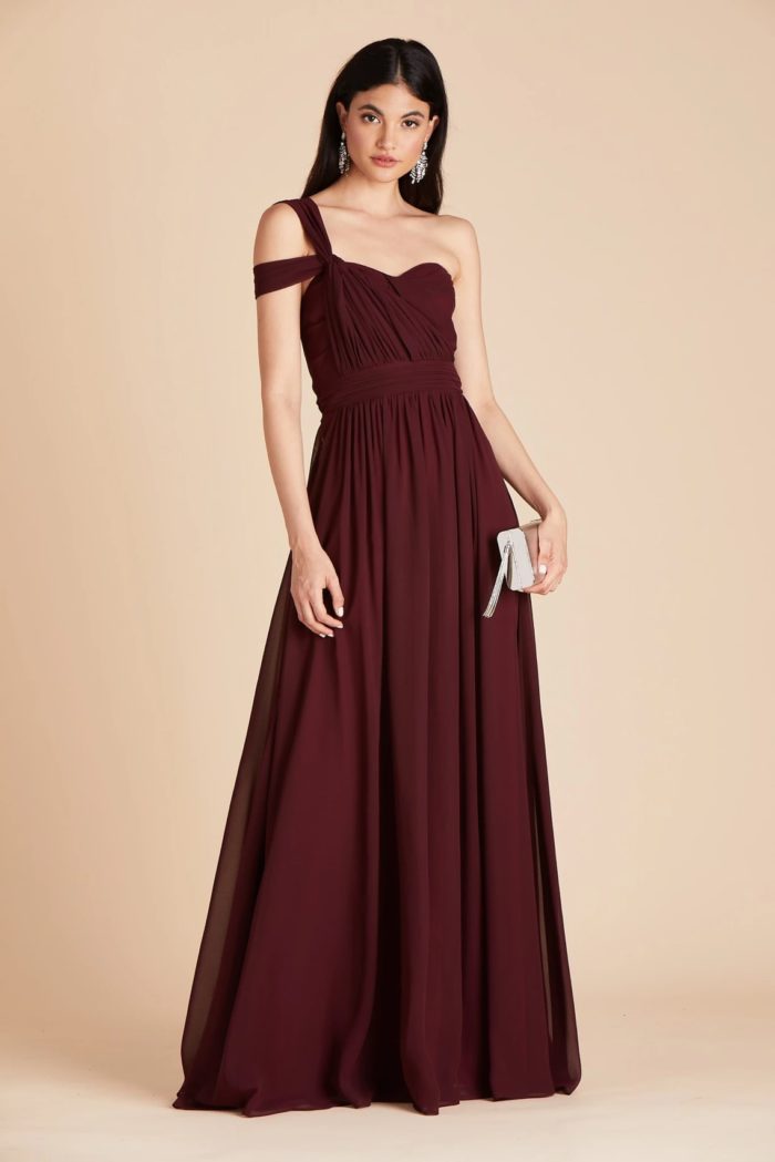 Cabernet dress for a wedding