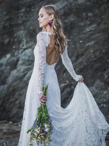 Long sleeve wedding dress from Etsy online