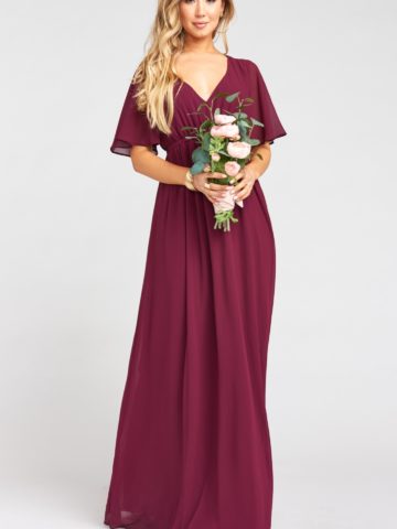 red and burgundy bridesmaid dresses online