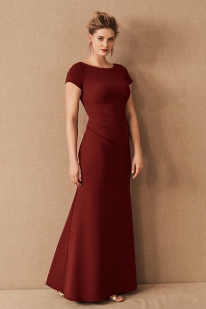 red winter bridesmaid dresses