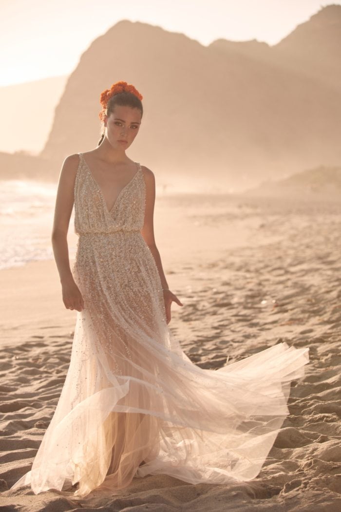 Beaded sequin wedding dress Spring 2020