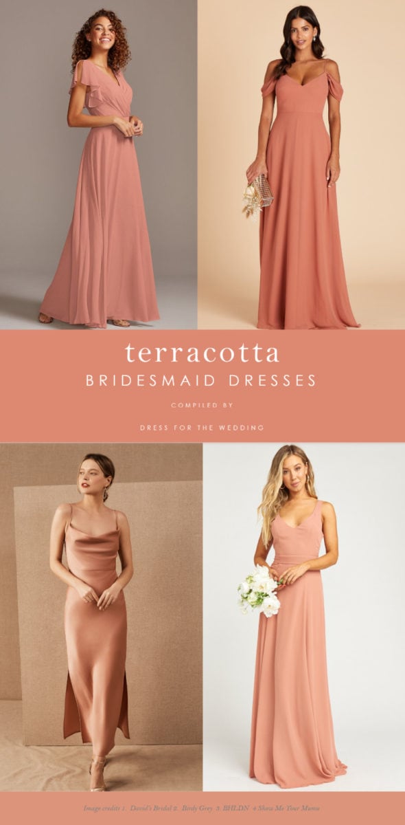 terracotta bridesmaid dresses