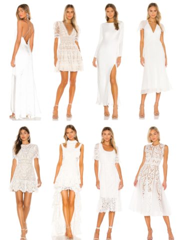 white dresses for weddings from revolve