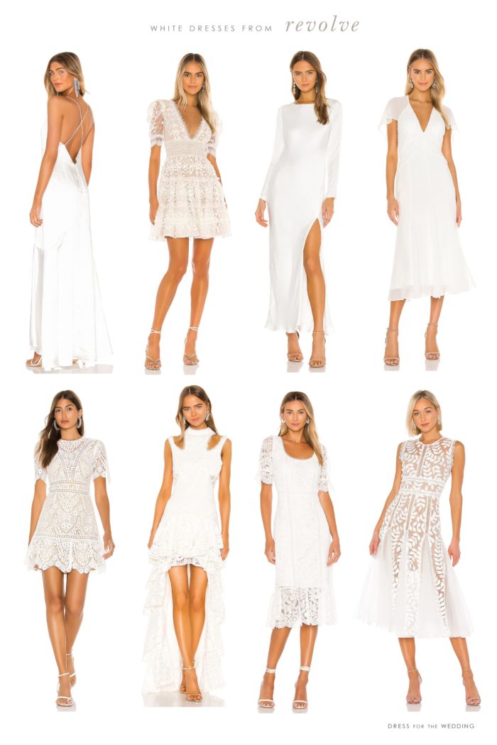 white dresses for weddings from revolve