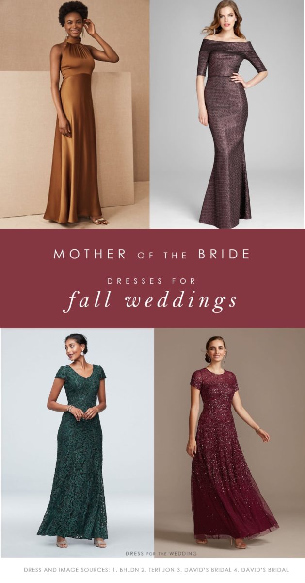 Fall mother of the bride dresses and gowns