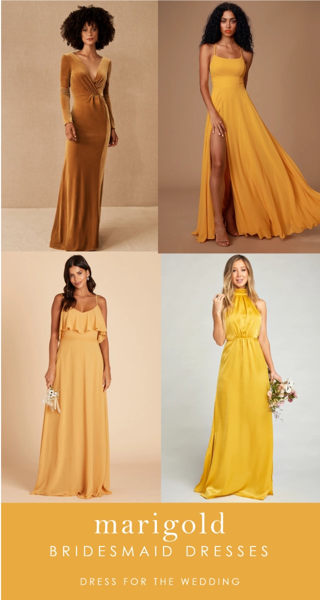 Where to find bridesmaid dresses in goldenrod color