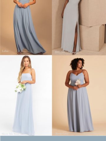 Where to find dusty blue dresses for weddings