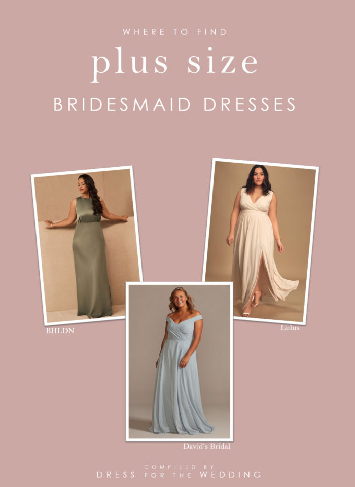 Ideas for shops that carry plus size bridesmaid dresses online