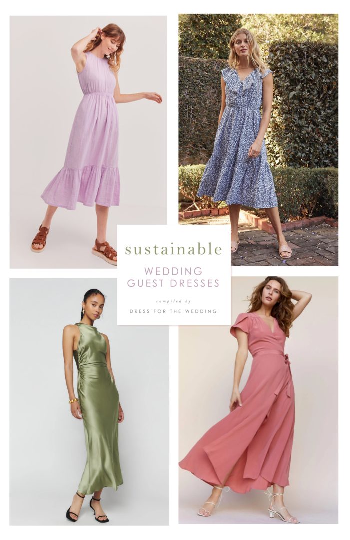 where to find sustainable wedding guest dresses