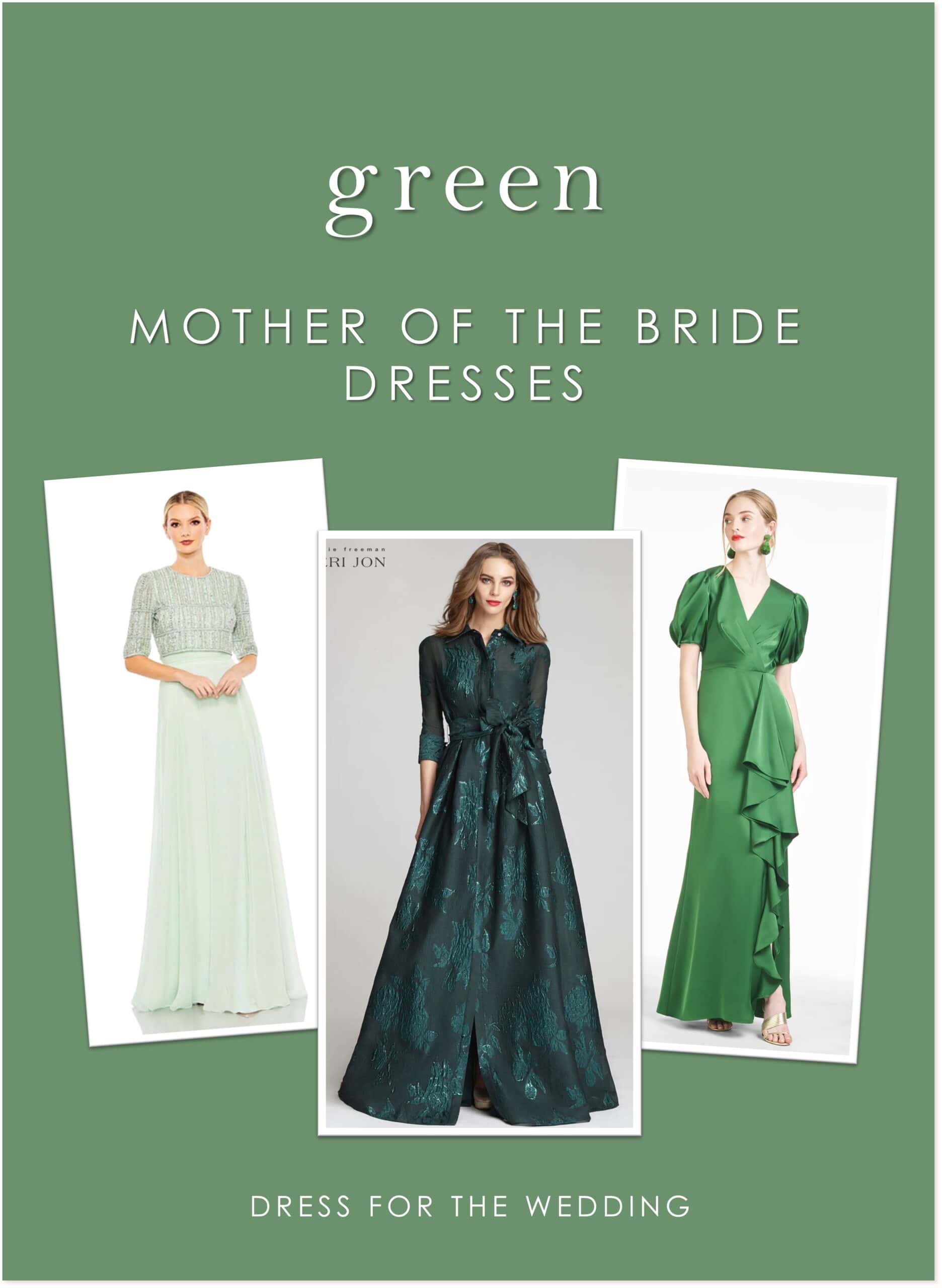 green mother of the bride dress