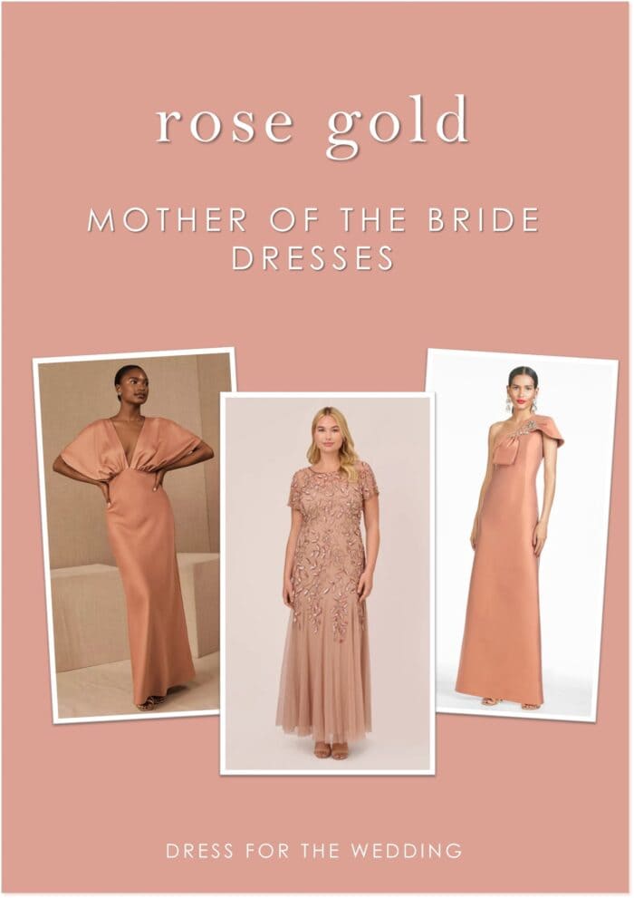 rose gold mother of the bride dresses