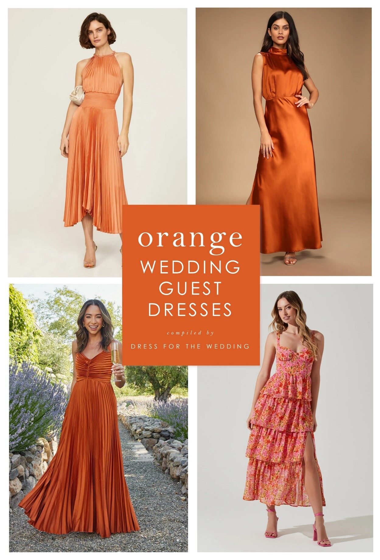 orange wedding dress