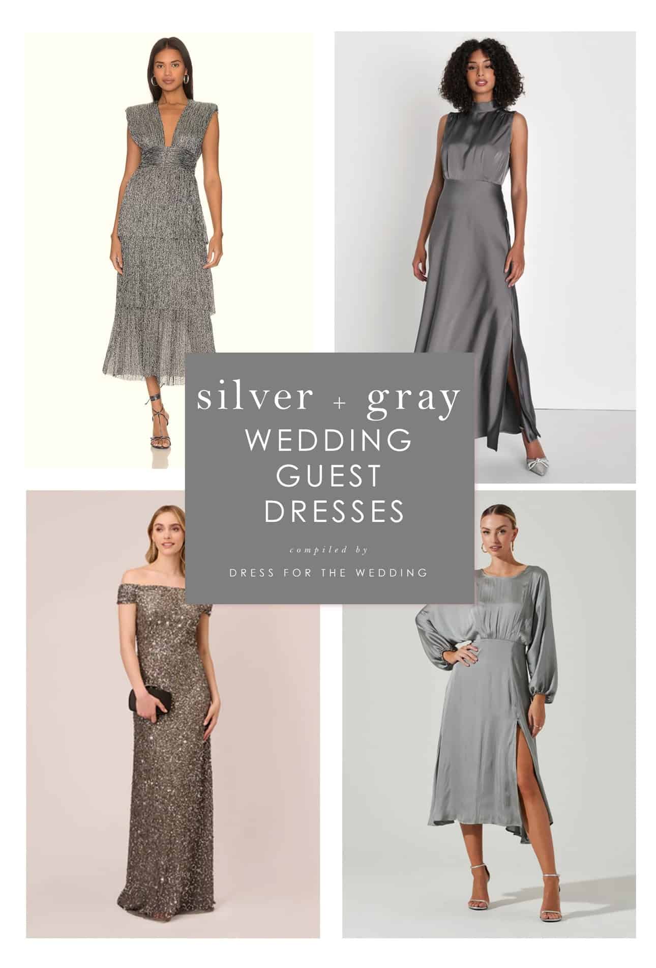 grey wedding dress