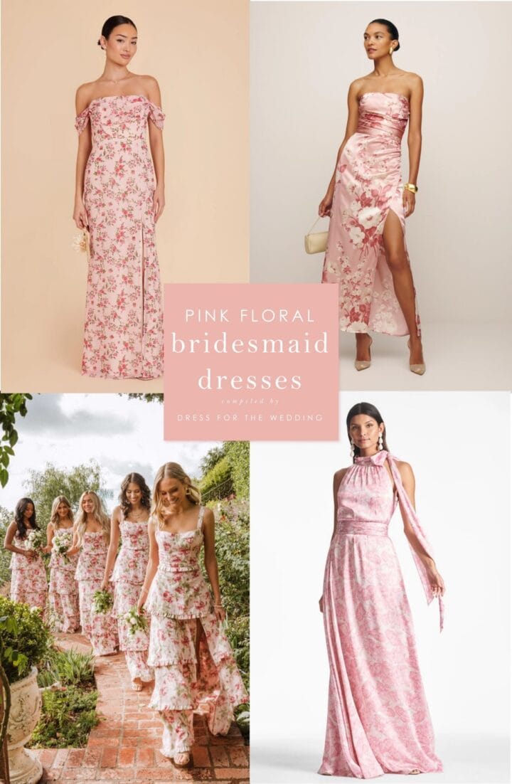 Pink Floral Bridesmaid Dresses Dress for the Wedding