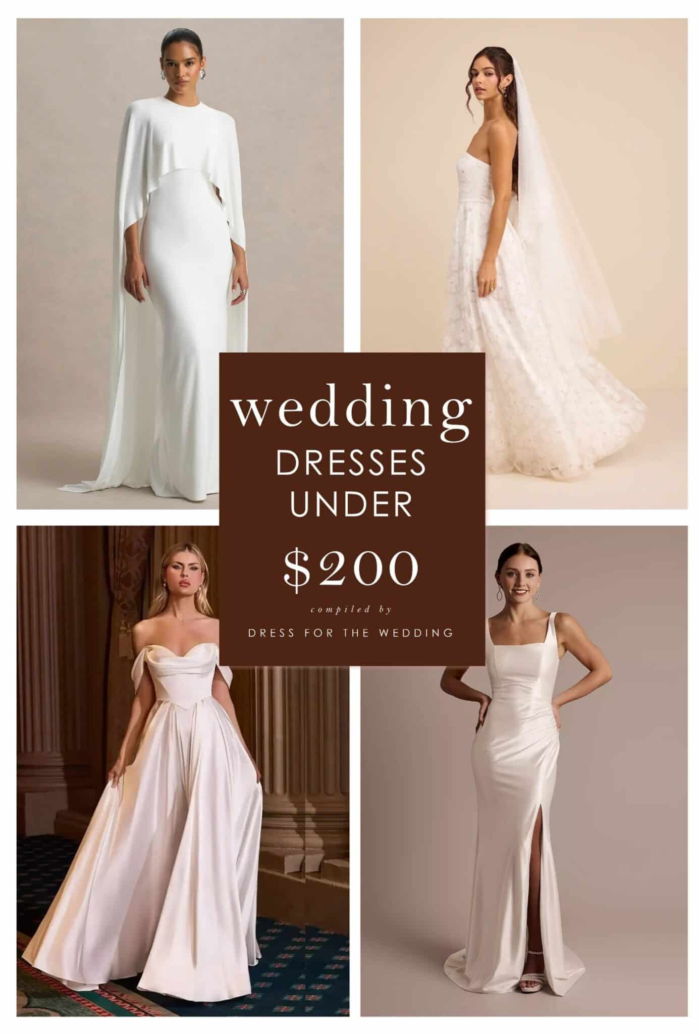  The Best Affordable Wedding Dresses Under $200 - Dress for the Wedding Illustration 