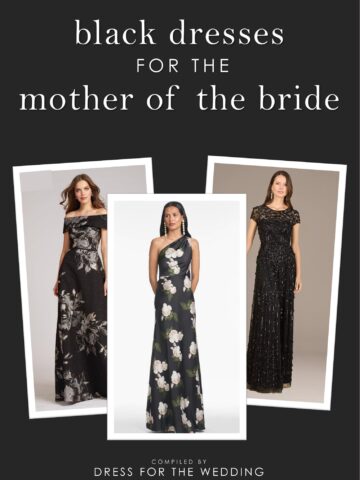 Cover for article on black dresses for the mother of the bride