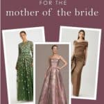 Cover in mulberry showing 3 fall MOB dresses as an example, with text that reads fall dresses for the mother of the bride.